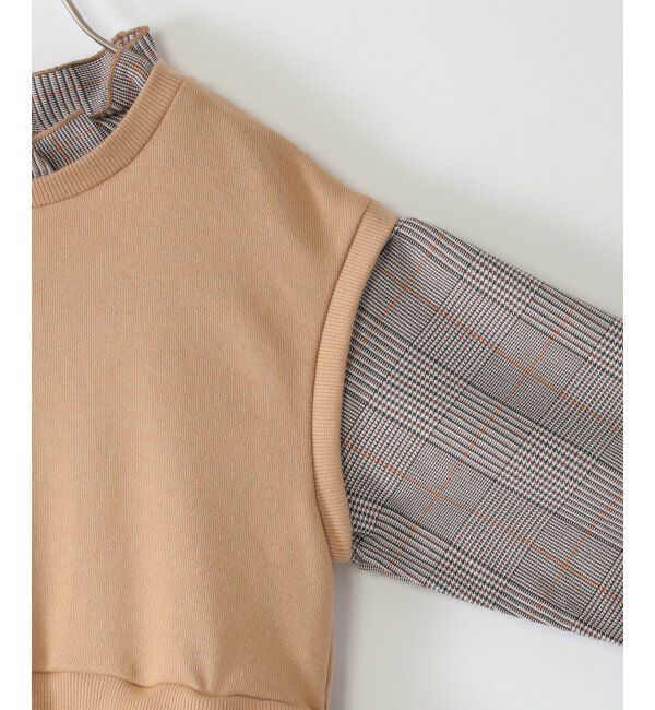 ikka kids「フリルネックレイヤードッキングワンピース（120~160cm）」|スカート|