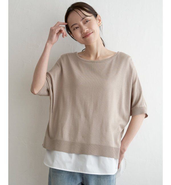 ikka「【2点セット】ドルマンニットアンサンブル」|ニット・セーター|