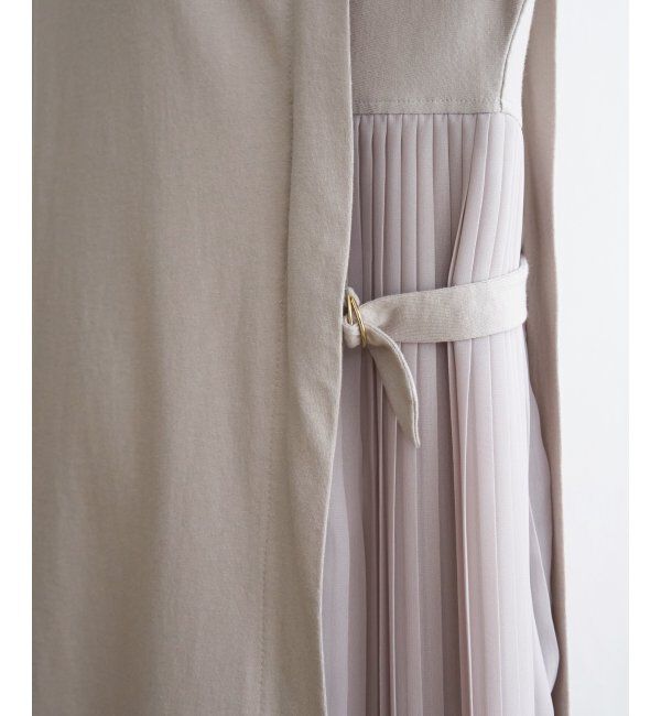 ikka「異素材配色切り替えワンピース」|ワンピース|