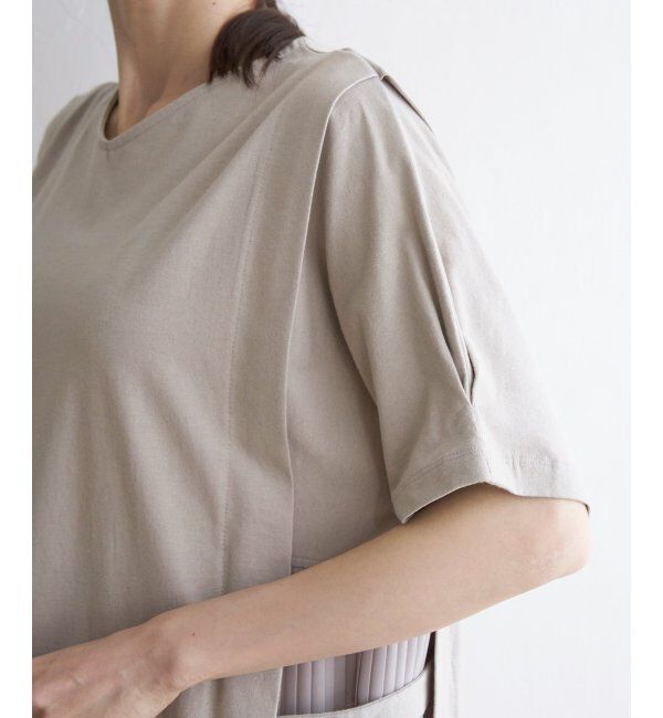 ikka「異素材配色切り替えワンピース」|ワンピース|