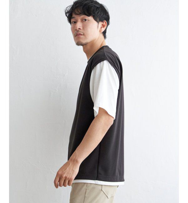 ikka「速乾COOLフェイクベストＴシャツ」|Tシャツ・カットソー|