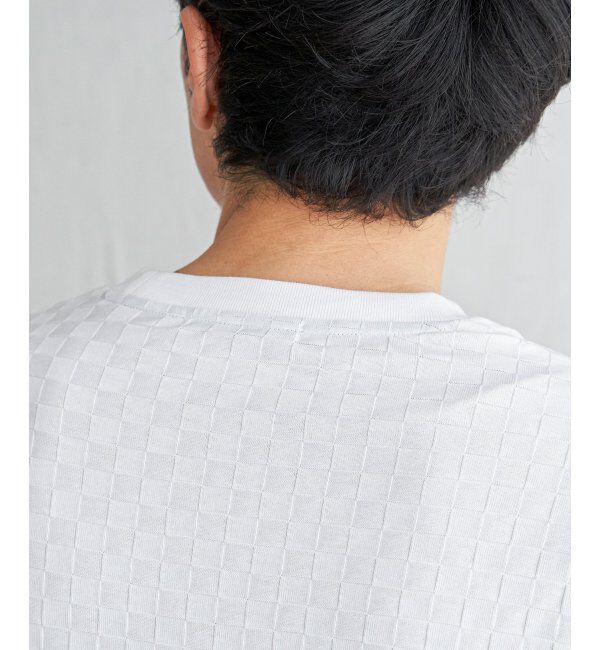 IKKA LOUNGE「リンクスジャカード市松Tシャツ」|Tシャツ・カットソー|