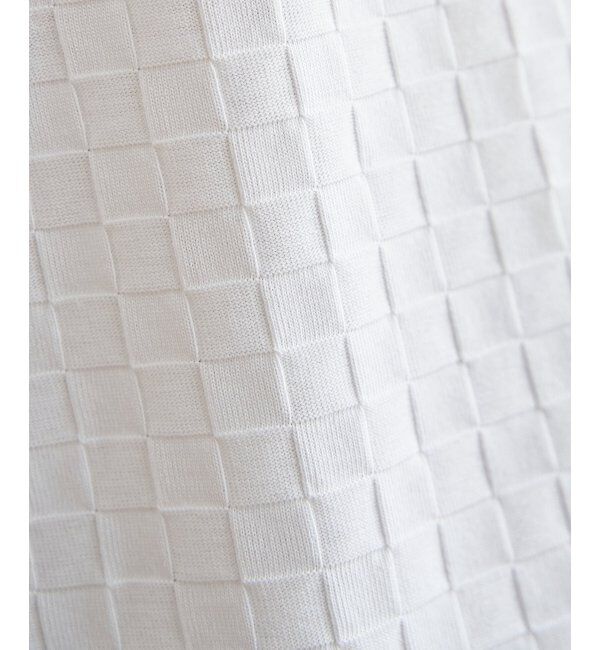 IKKA LOUNGE「リンクスジャカード市松Tシャツ」|Tシャツ・カットソー|