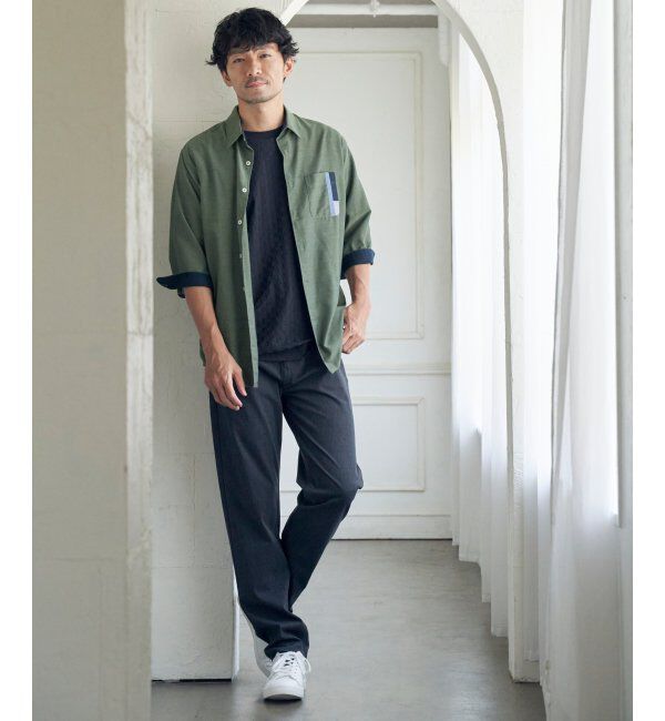 IKKA LOUNGE「リンクスジャカード市松Tシャツ」|Tシャツ・カットソー|