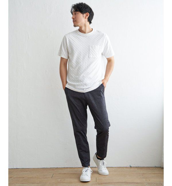 IKKA LOUNGE「リンクスジャカード市松Tシャツ」|Tシャツ・カットソー|