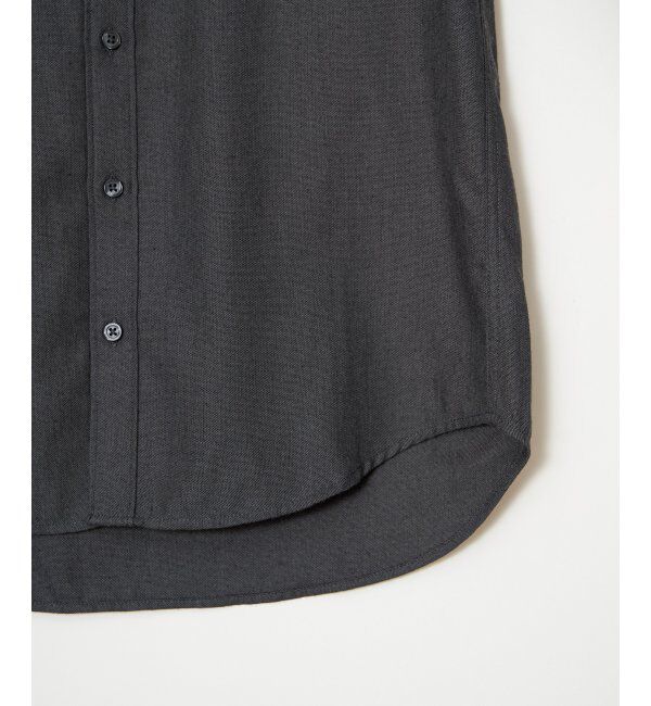 ikka「イージーケアフランネルバンドカラー」|シャツ・ブラウス|