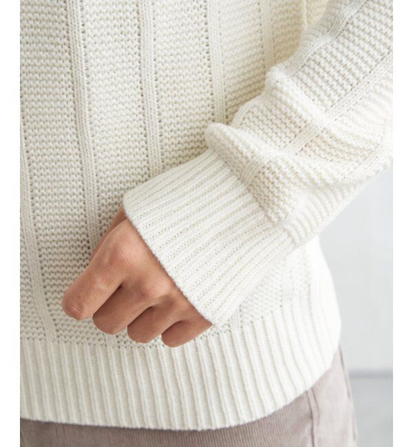 ikka「バイカラーグラデーションニット」|プルオーバー|