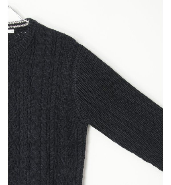 ikka「アランケーブル抗菌リサイクルニット」|プルオーバー|
