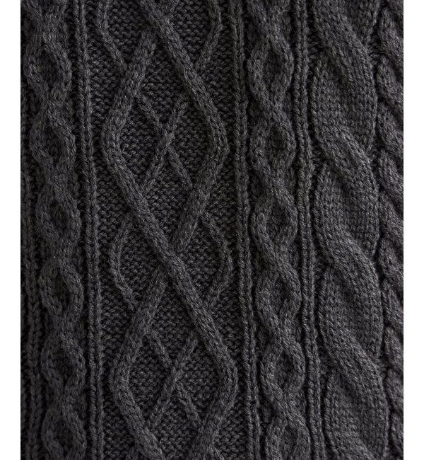 ikka「アランケーブル抗菌リサイクルニット」|プルオーバー|