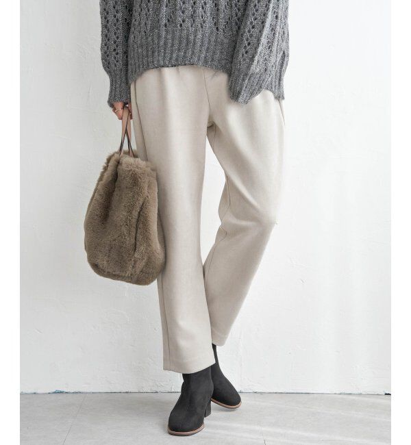 ikka「GOKU楽フェイクスエードテーパードパンツ」|その他|