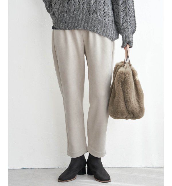ikka「GOKU楽フェイクスエードテーパードパンツ」|その他|