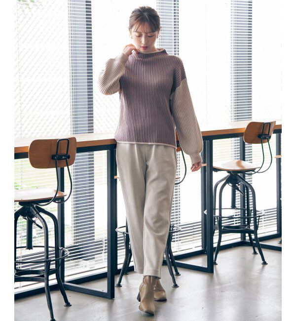 ikka「GOKU楽フェイクスエードテーパードパンツ」|その他|