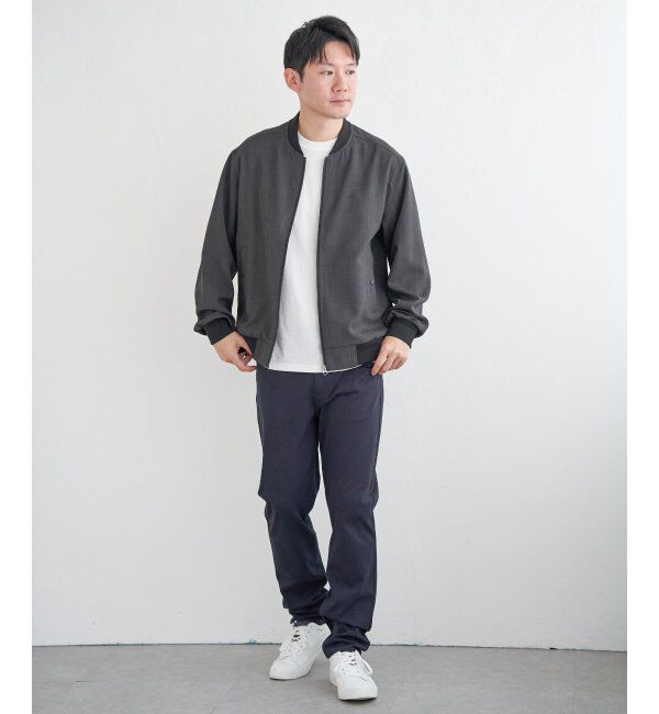 ikka「【雑誌MonoMax4月号掲載】イージーケアリネンライクブルゾン」|ブルゾン・スタジャン|