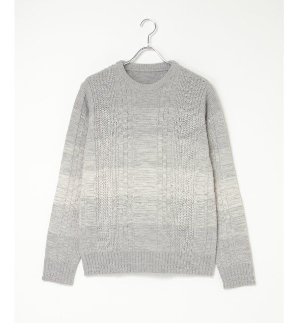 ikka「メランジグラデーションニット」|プルオーバー|