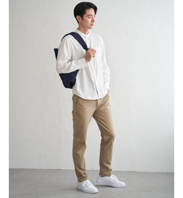 ikka「イージ－ケアネルバンドカラーＳＨ」|シャツ・ブラウス|