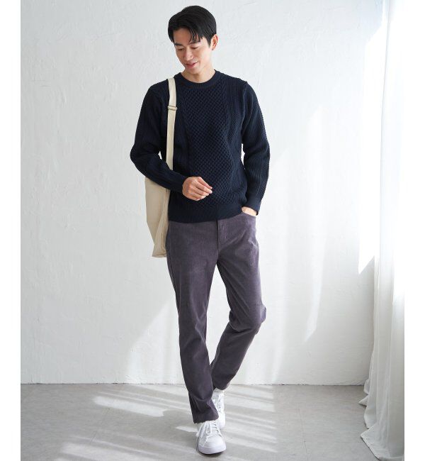 ikka「GOKUラクニットアランケーブル」|プルオーバー|