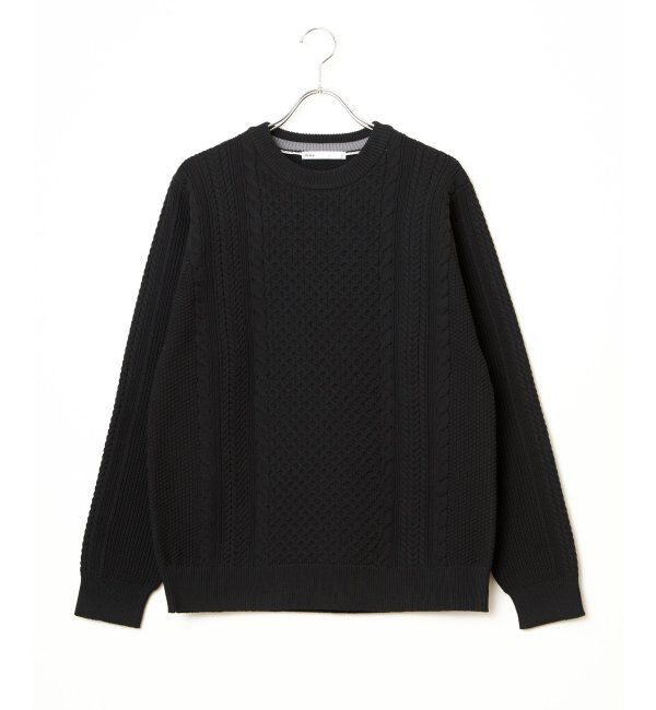 ikka「GOKUラクニットアランケーブル」|プルオーバー|