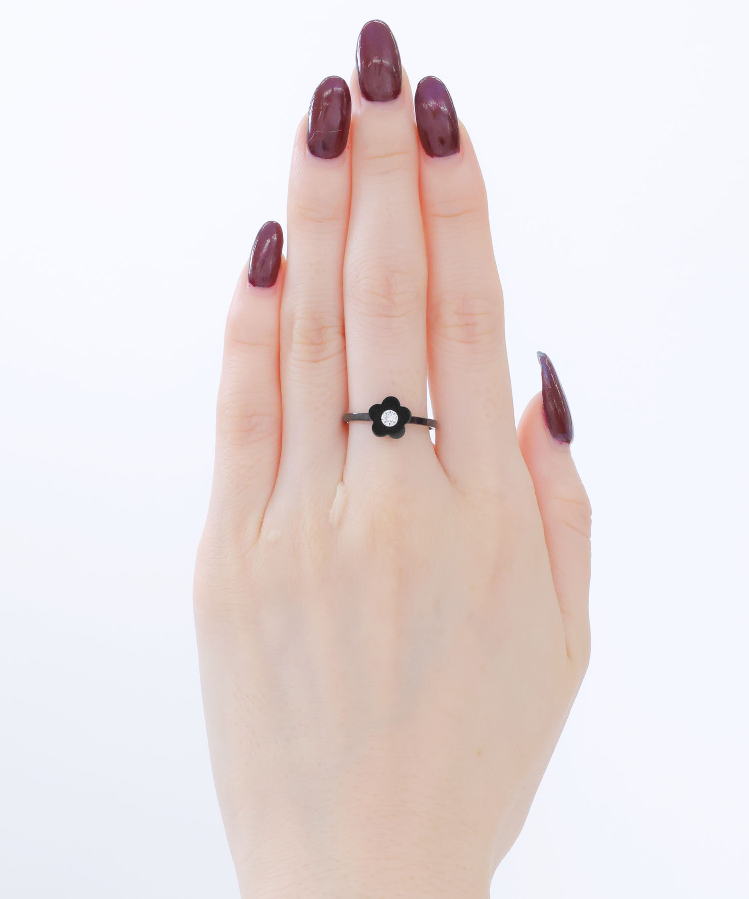 MARY QUANT「プチデイジーステンレス リング」|リング|ブラック