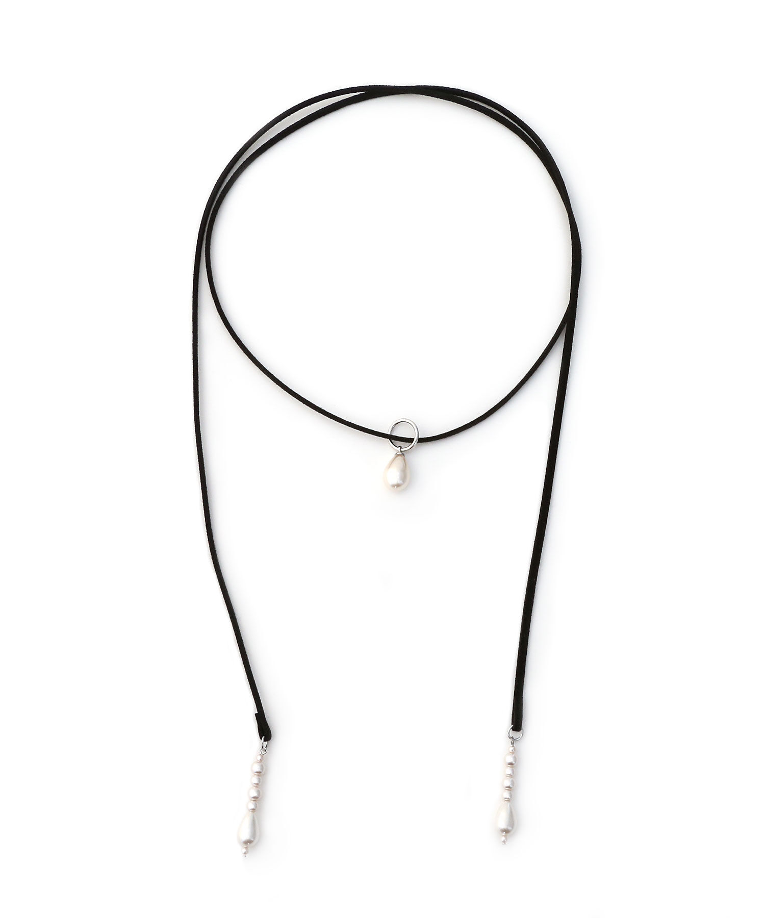 colleca la「パール付き コードチョーカーネックレス/ラリエット」|ネックレス|