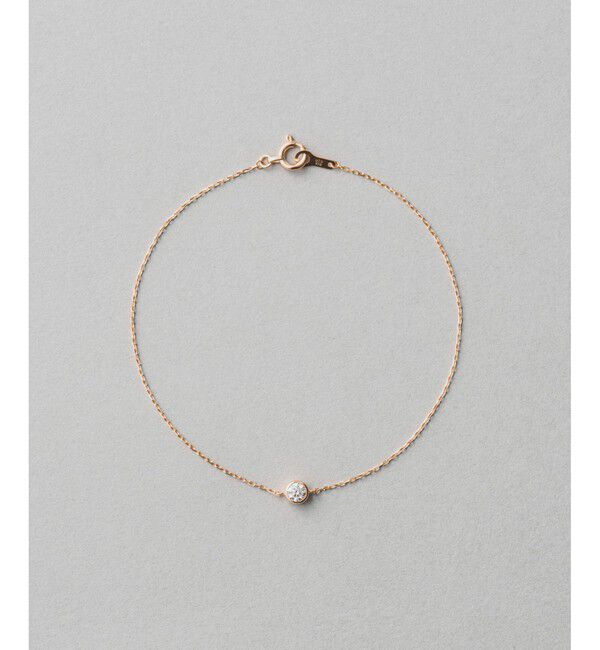 ete「K18 ダイヤモンド 0.1ct ブレスレット「ブライト」」|ブレスレット・バングル|ピンクゴールド