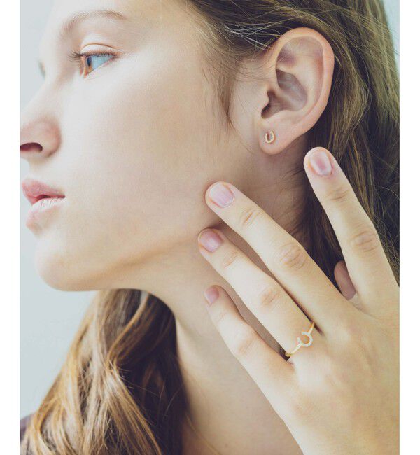 ete「K18YG ホースシュー ダイヤモンド リング」|リング|