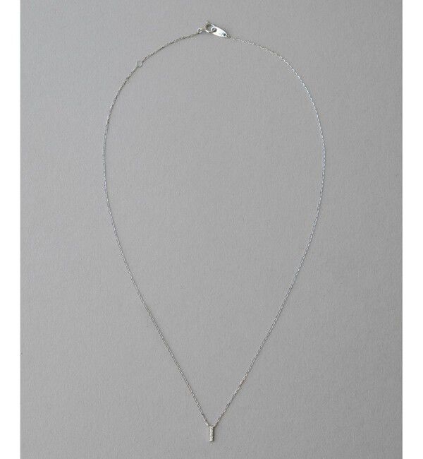 ete「[レイヤード] K10WG ダイヤモンド バー ネックレス」|ネックレス|