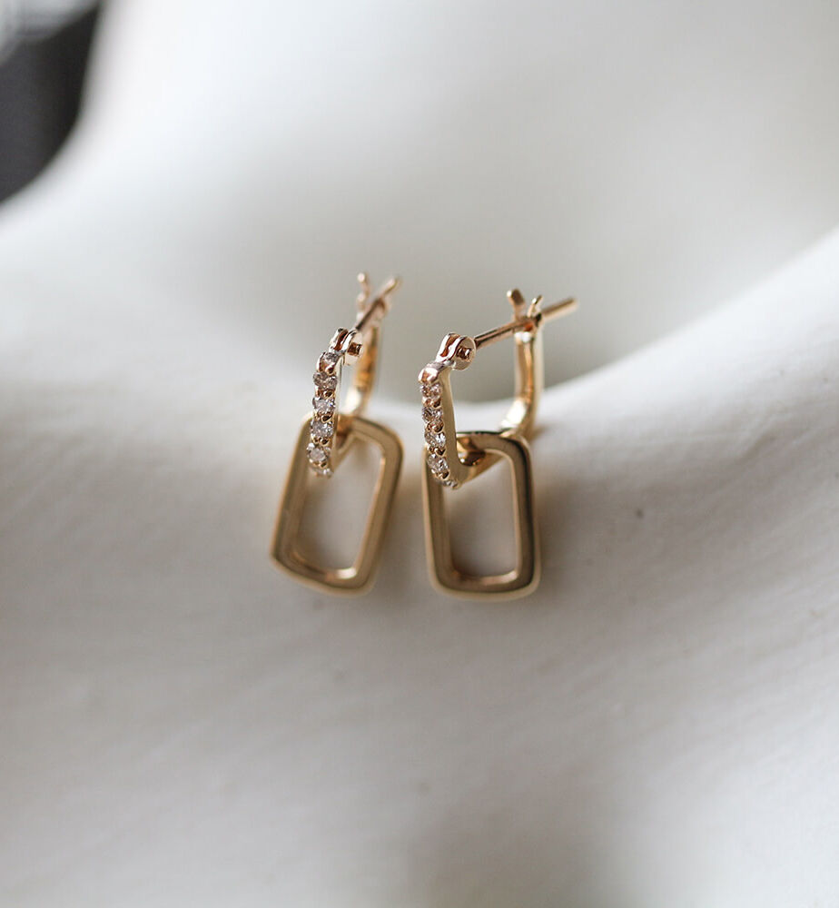  「ダイヤモンド リアン ピアス  | K10YG 〈リアン〉」|ピアス|K10 イエローゴールド