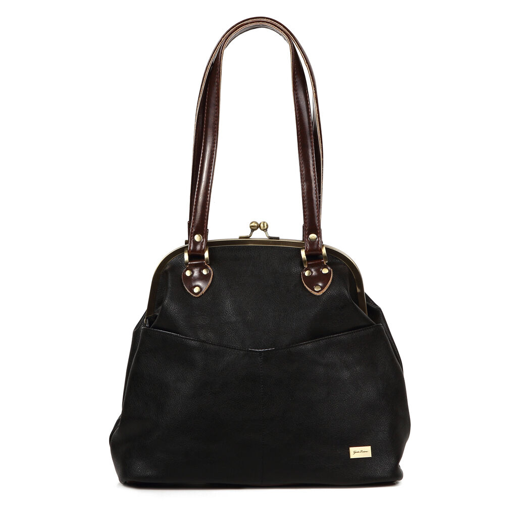 BACKYARD FAMILY「がま口 ショルダーバッグ 通販 Melody 025 メロディー がま口バッグ レトロ」|ショルダー・メッセンジャー|ブラック1