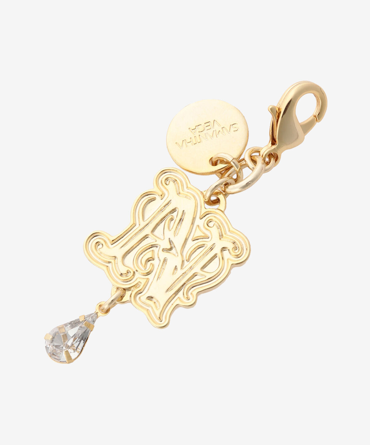 Samantha Vega「ドロップストーンイニシャルファスナーチャーム（N）」|チャーム・キーホルダー|ゴールド