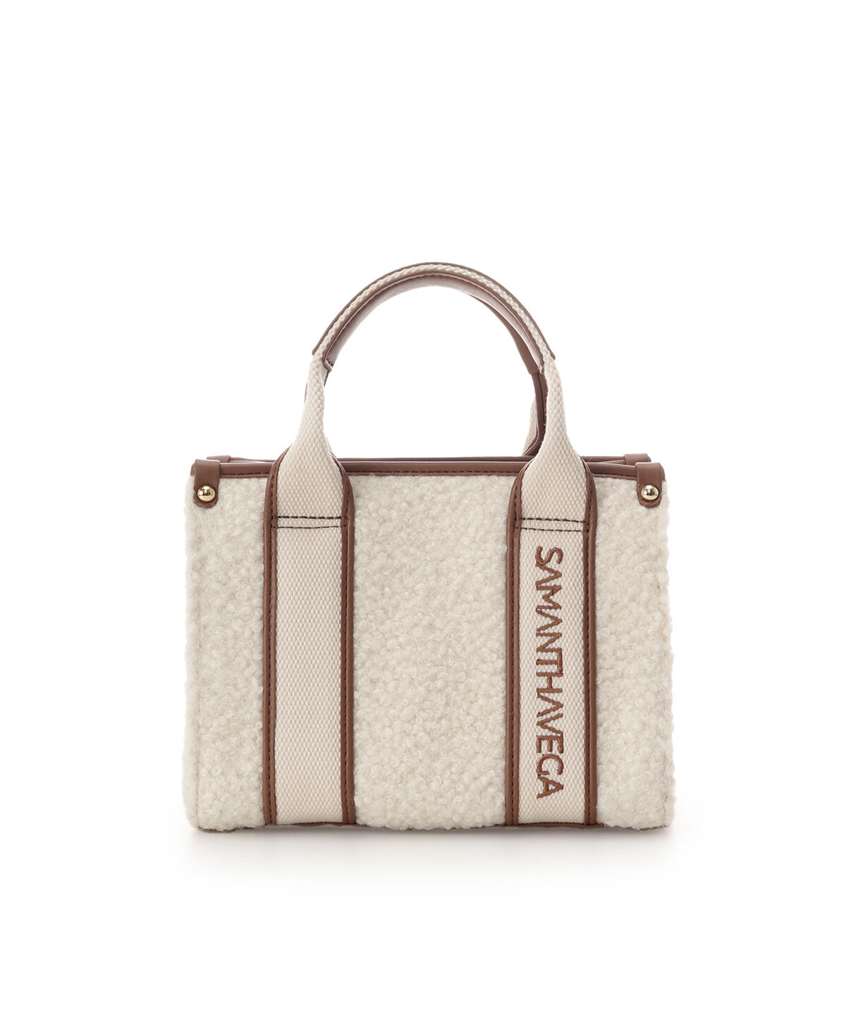 Samantha Vega「ロゴテープボアミニバッグ」|ショルダー・メッセンジャー|オフホワイト