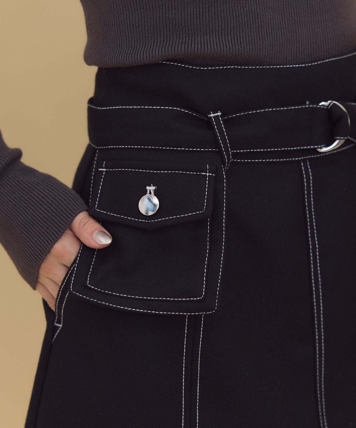 REDYAZEL「ポケットベルトミニスカート」|台形|