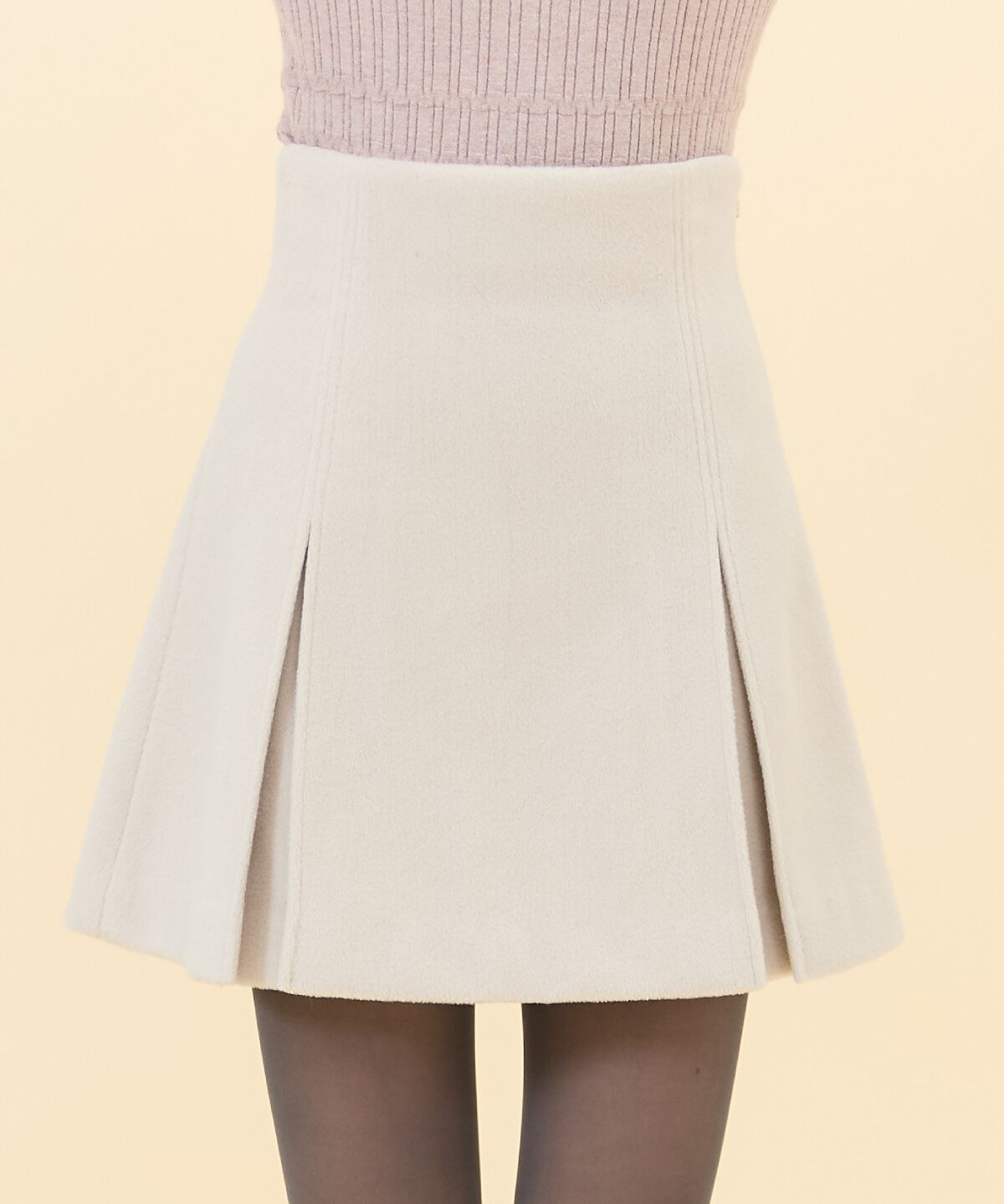 REDYAZEL「カットメルトンミニスカート」|フレア|