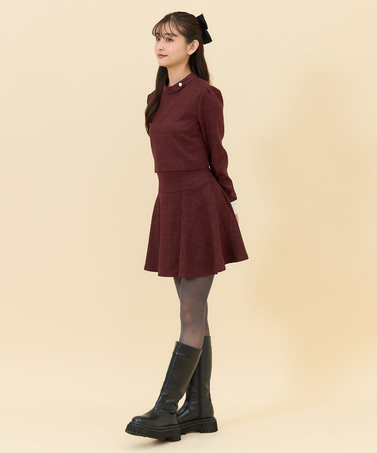 REDYAZEL「チェックフレアミニスカート」|フレア|