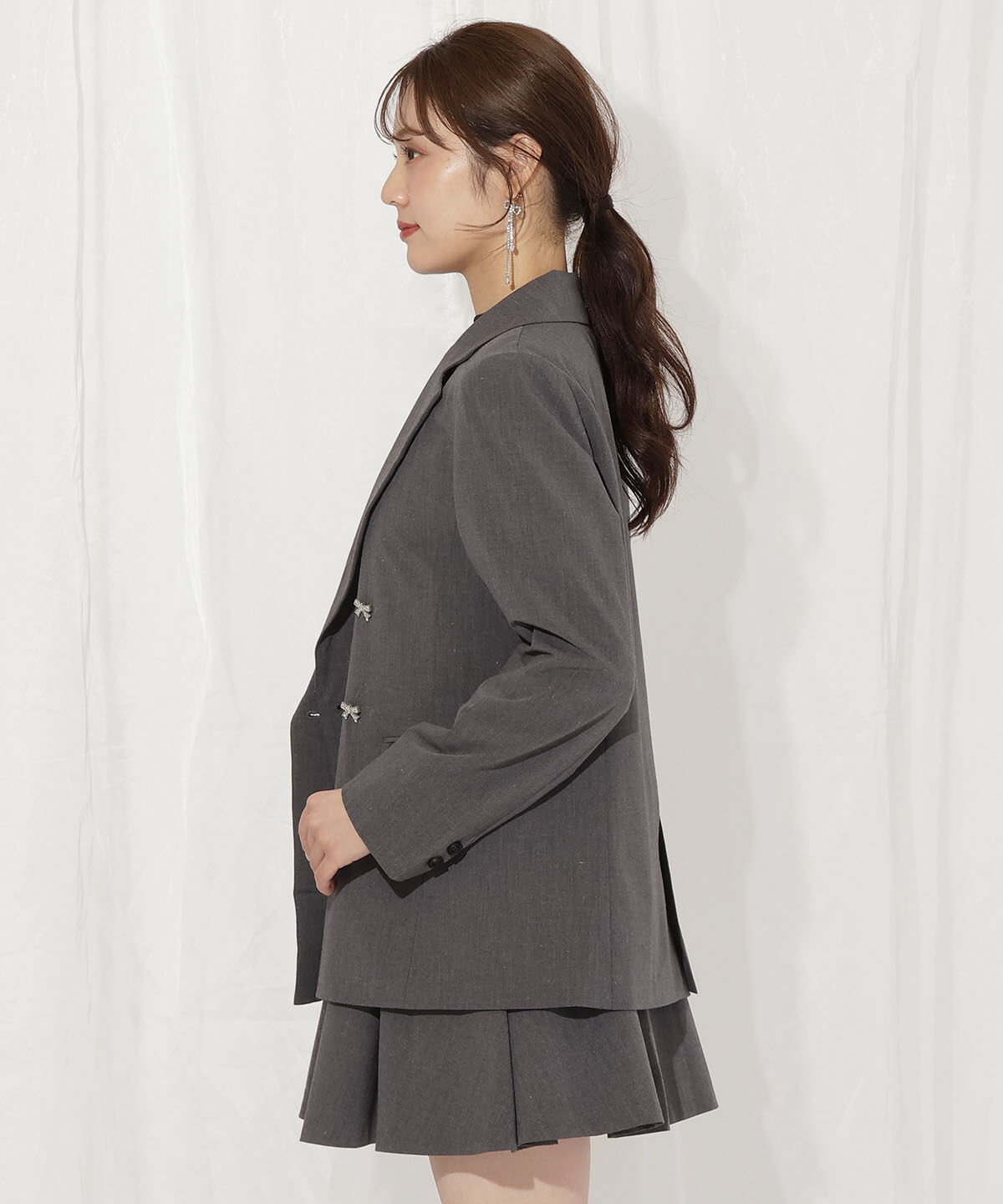 WILLSELECTION「リボンボタンジャケット」|テーラードジャケット|