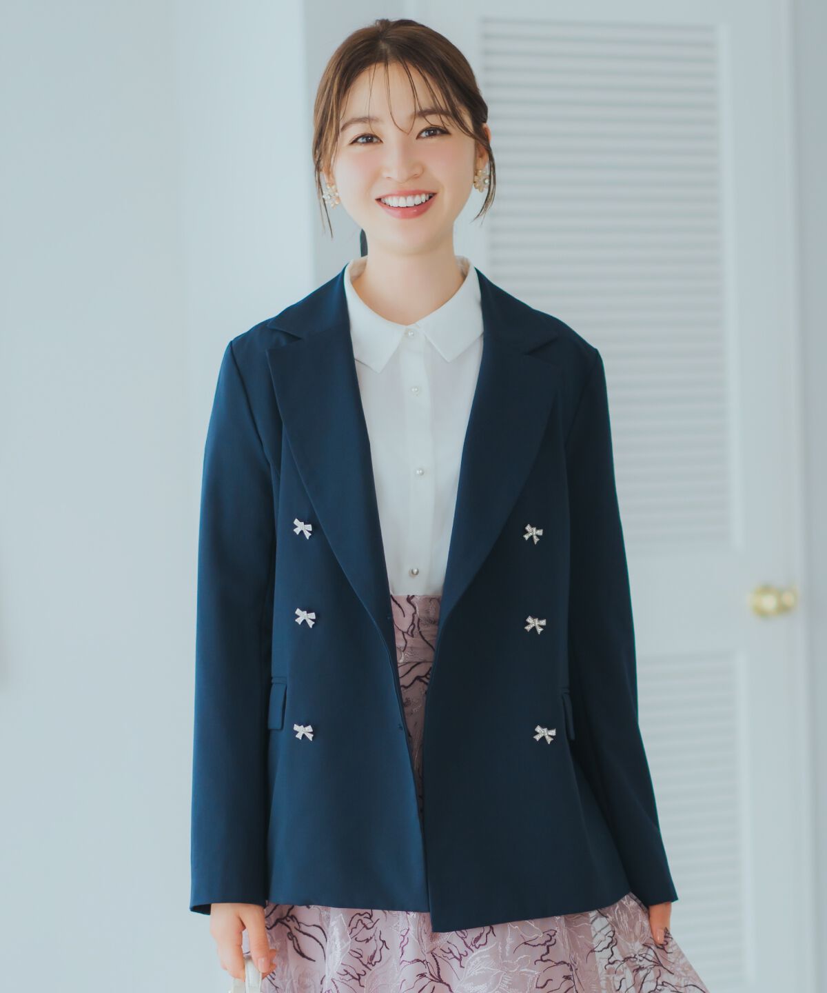 WILLSELECTION「リボンボタンジャケット」|テーラードジャケット|