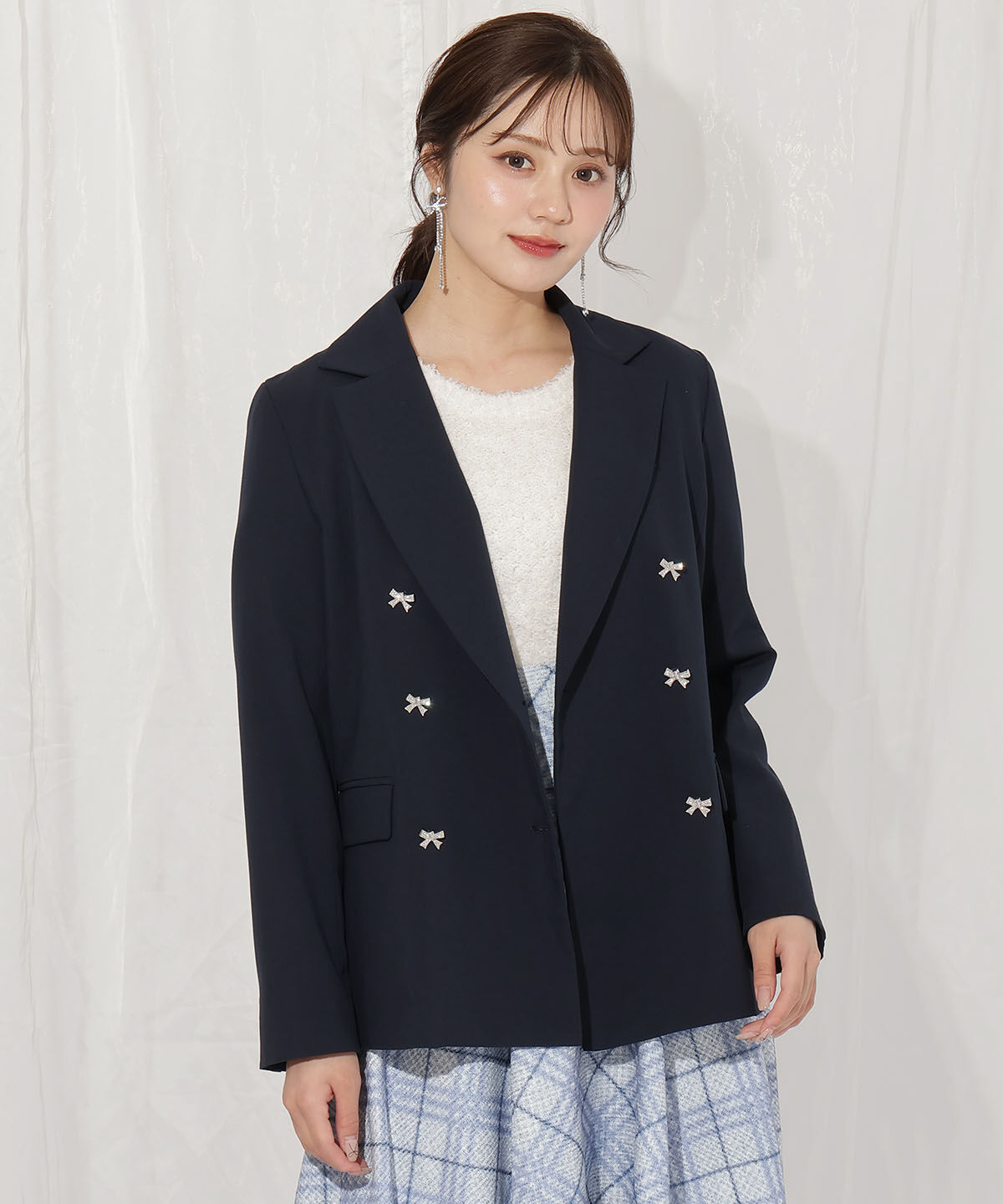 WILLSELECTION「リボンボタンジャケット」|テーラードジャケット|