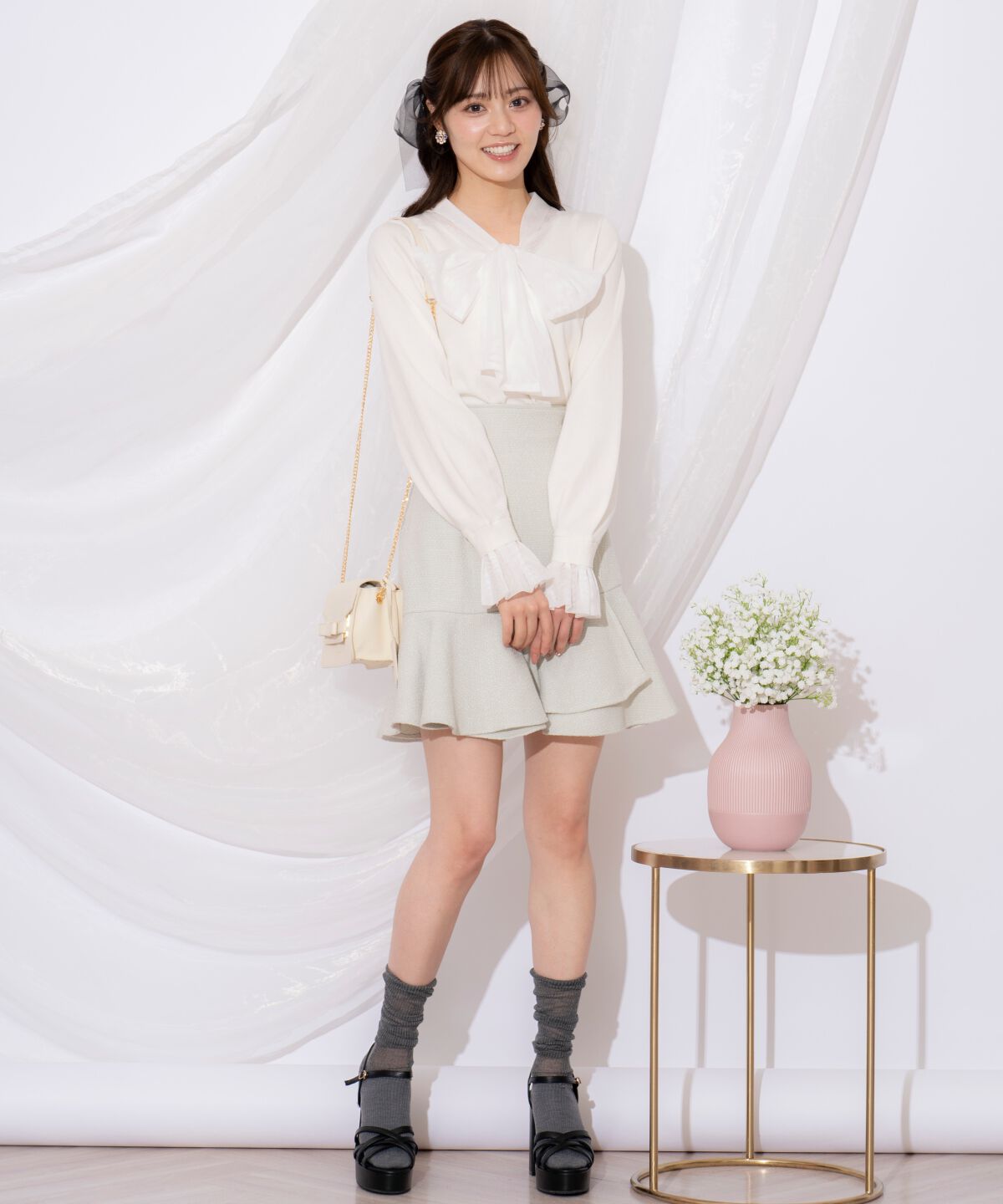 WILLSELECTION「レイヤード風ボウタイニット」|ニット・セーター|