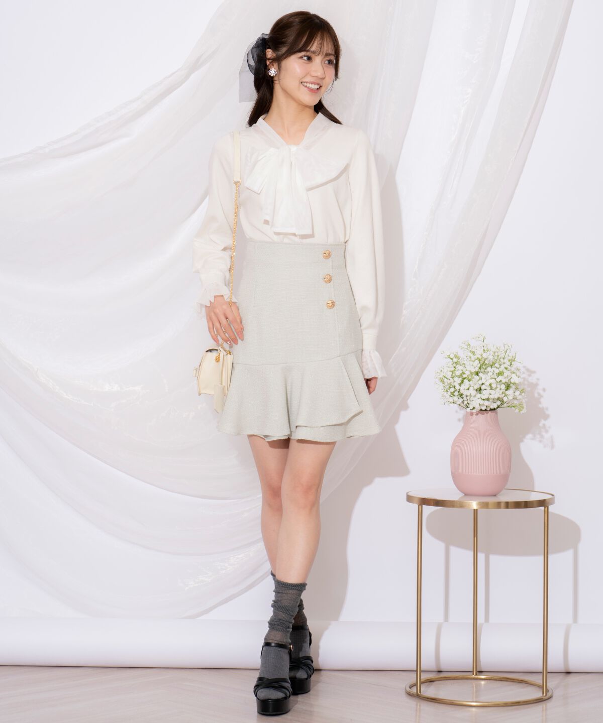 WILLSELECTION「レイヤード風ボウタイニット」|ニット・セーター|