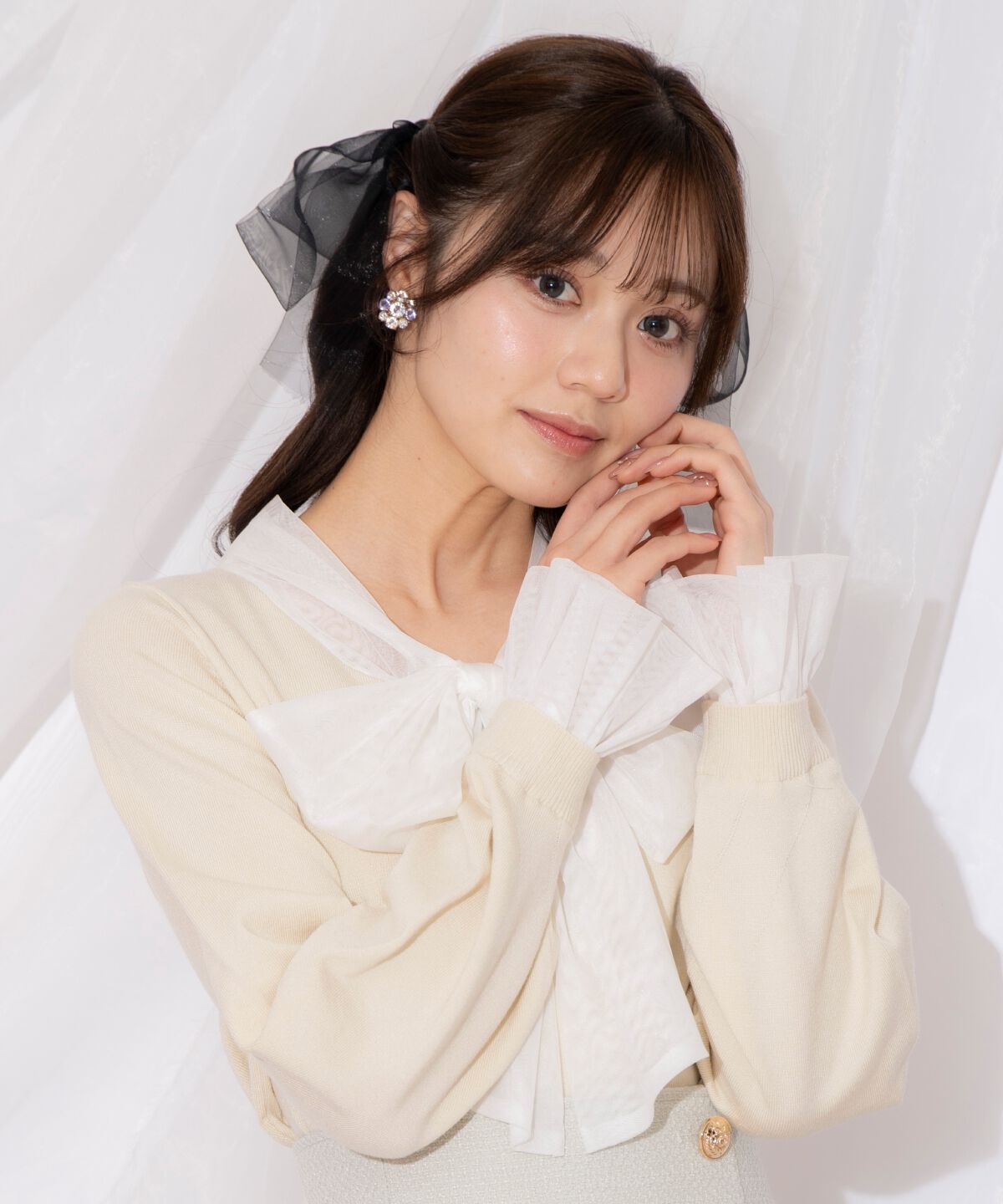 WILLSELECTION「レイヤード風ボウタイニット」|ニット・セーター|