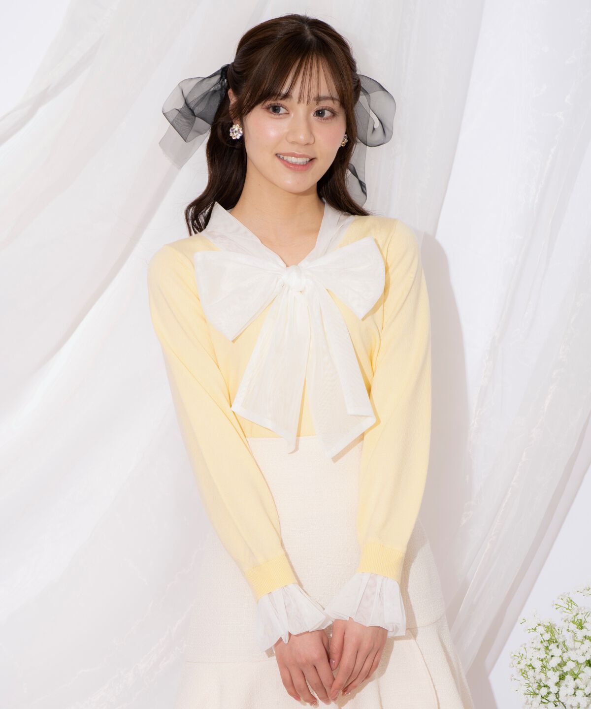 WILLSELECTION「レイヤード風ボウタイニット」|ニット・セーター|