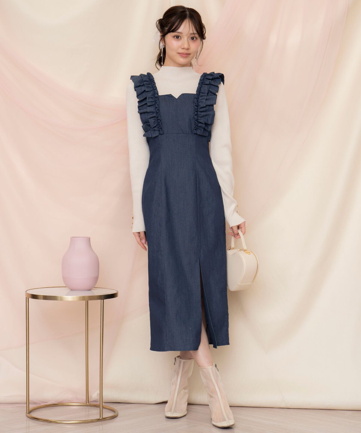 WILLSELECTION「フリルショルダースリットワンピース」|ワンピース|