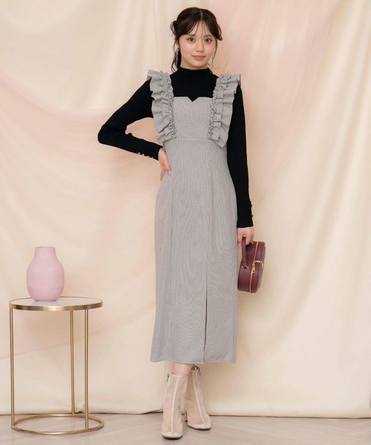 WILLSELECTION「フリルショルダースリットワンピース」|ワンピース|