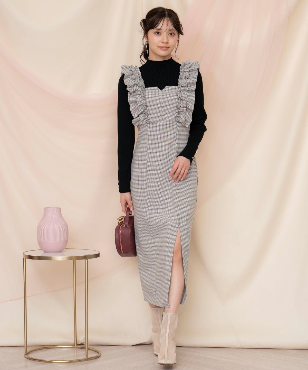 WILLSELECTION「フリルショルダースリットワンピース」|ワンピース|