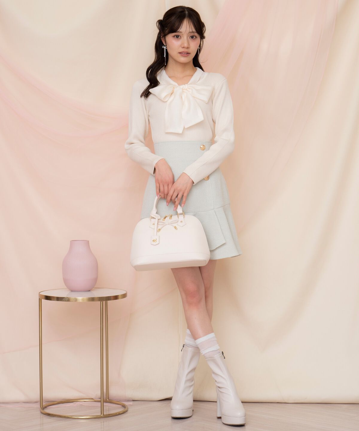 WILLSELECTION「シアーリボンタイプルオーバー」|ニット・セーター|