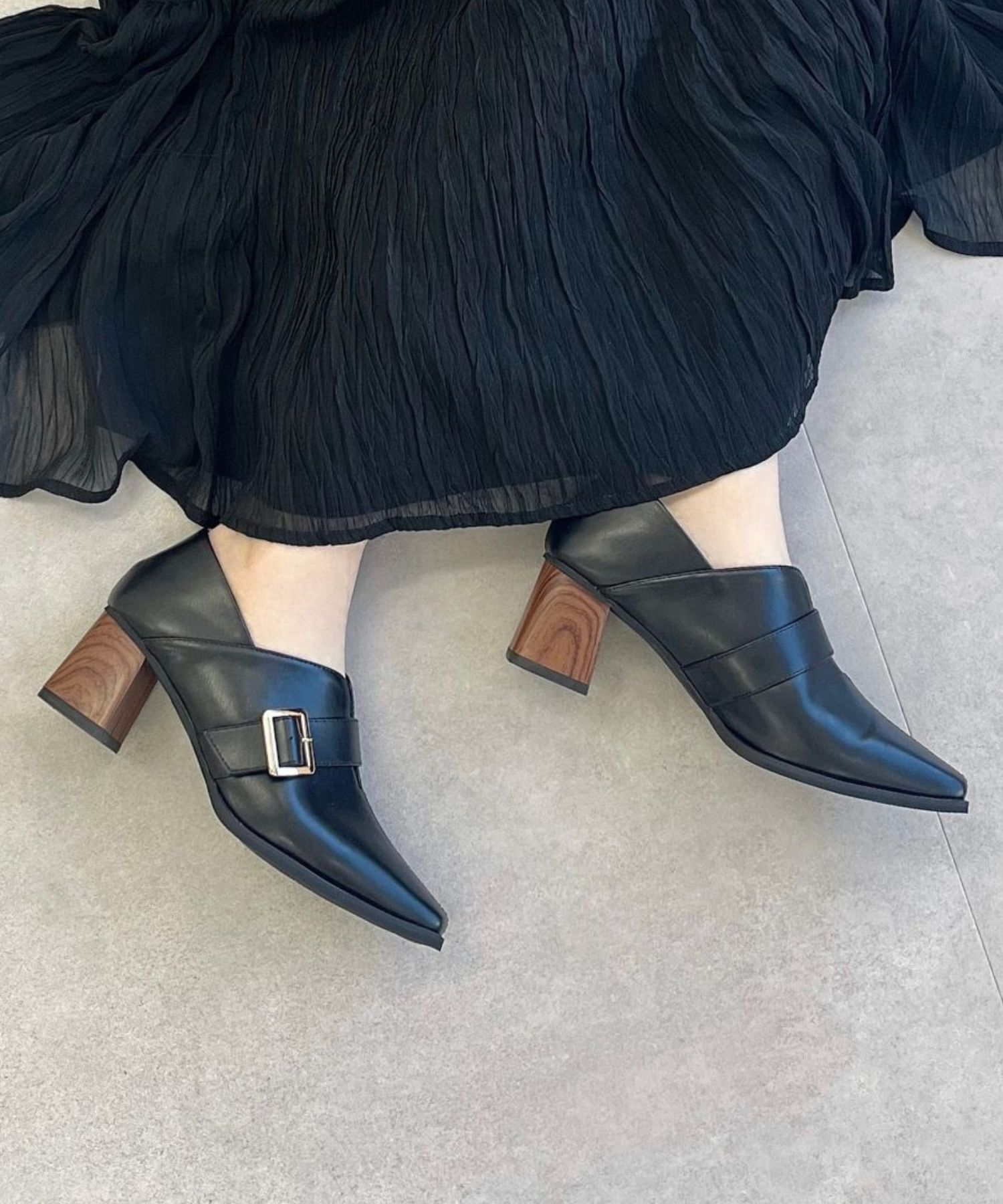 ORiental TRaffic「ウッドヒールベルトパンプス/51103 パンプス トレンド 人気 売れてる」|パンプス|