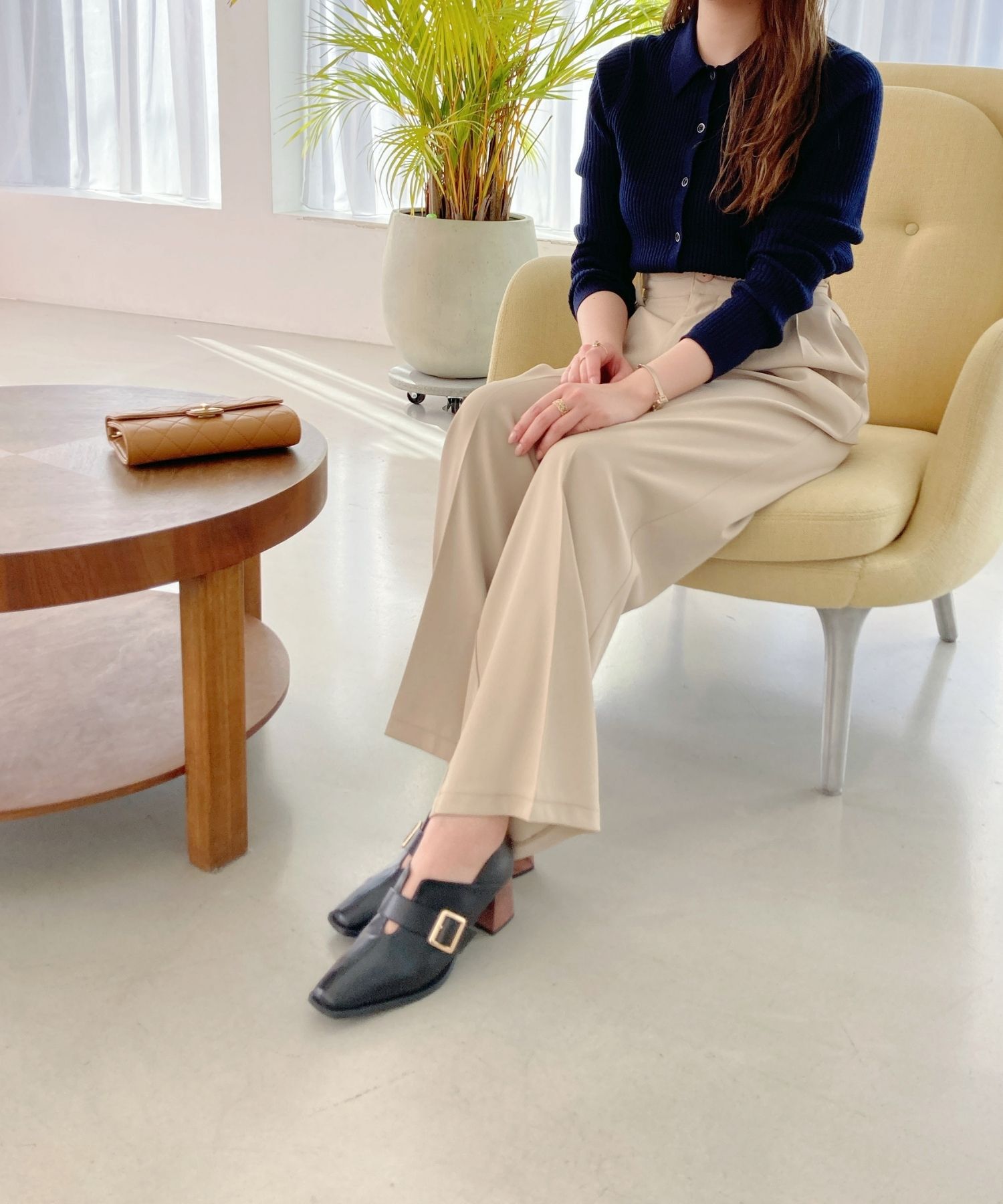 ORiental TRaffic「ウッドヒールベルトパンプス/51103 パンプス トレンド 人気 売れてる」|パンプス|