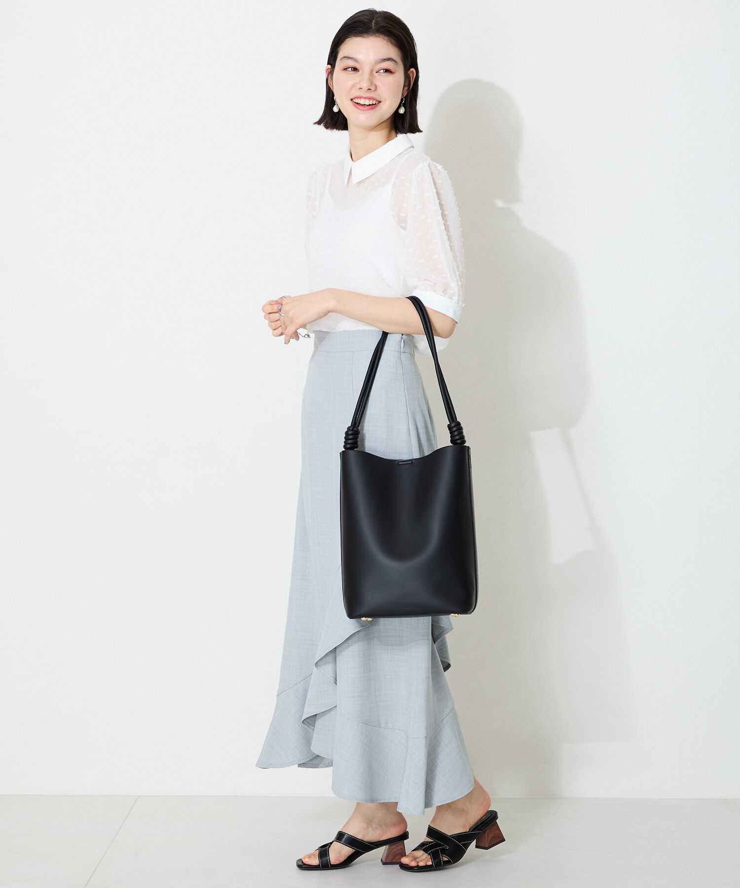 ORiental TRaffic「ウッドヒールクロスリボンサンダル/51209 サンダル 人気 トレンド」|サンダル|