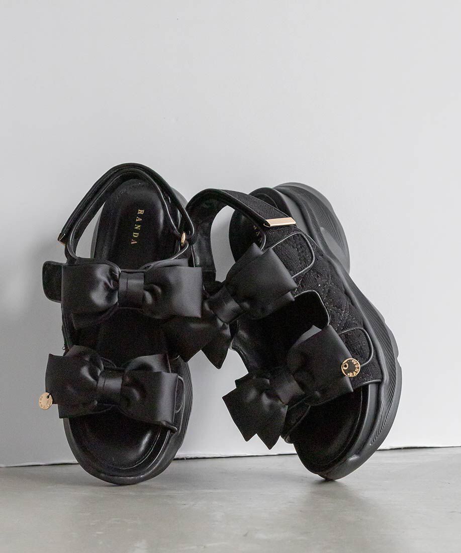  「サテンリボンスポーツサンダル」|サンダル|