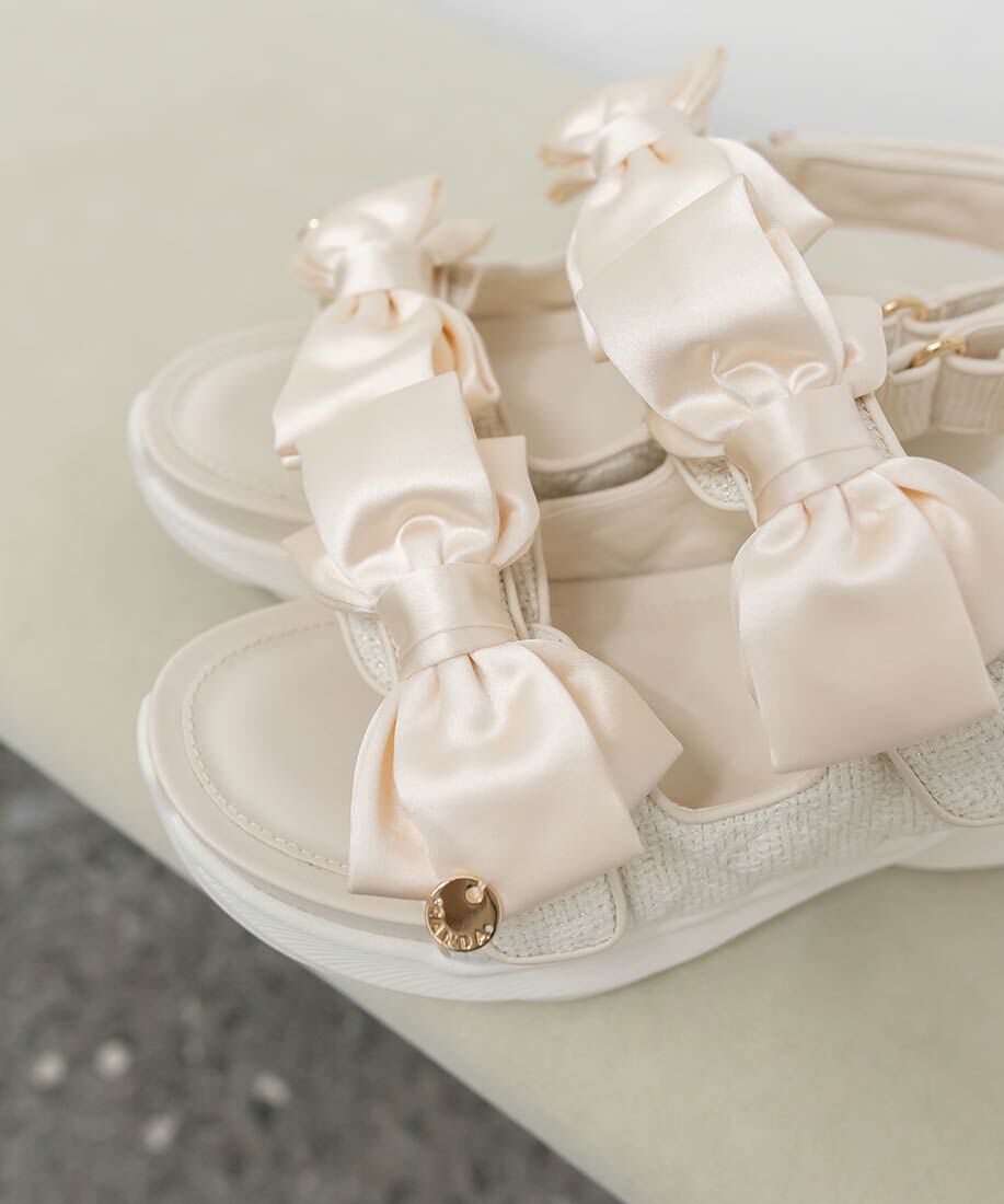  「サテンリボンスポーツサンダル」|サンダル|