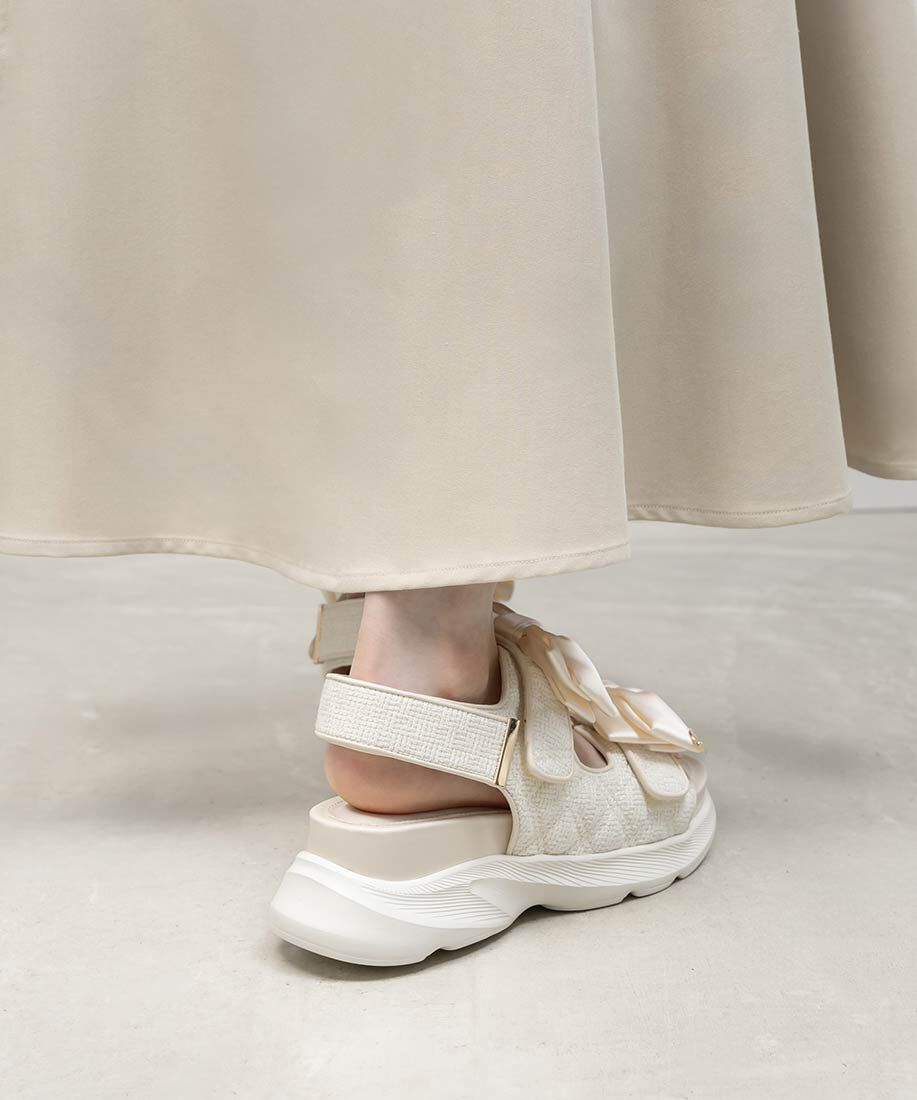  「サテンリボンスポーツサンダル」|サンダル|